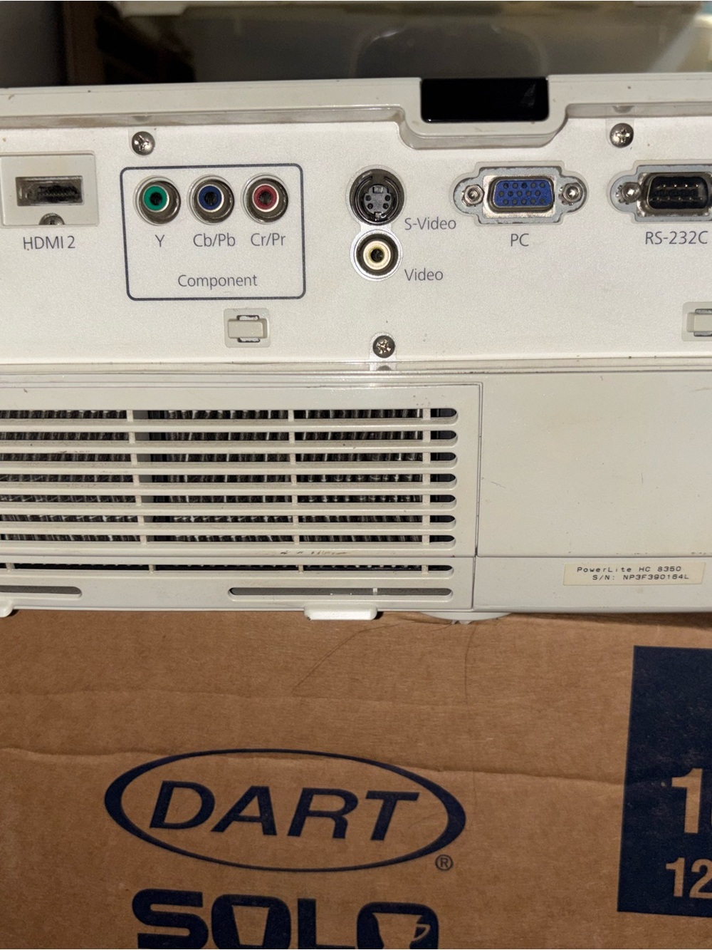 Epson cinema 8350,White with very nice adj. lens and tons of different hookups. - Picture 5 of 7